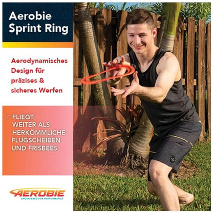 Aerobie Sprint Flying Ring, throw ring, 25.4 cm Diameter, Orange - color: Orange