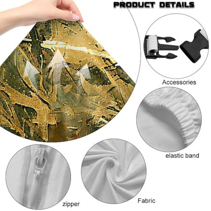 Hunting Camo Gaming Chair Cover Cat Scratch Proof 4 Piece Non Slip Stretchable Elastic Computer Reclining Gaming Chair Seat Cover with Armrest Covers Breathable Swivel Armchair Slipcover - color: Forest Hunting Camo