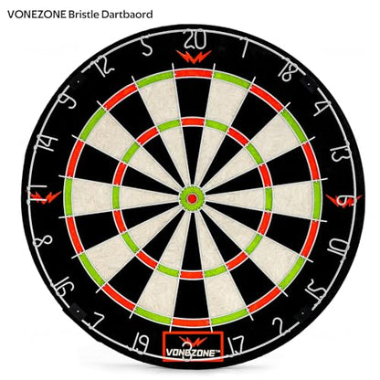 Dartboard Cabinet Set with 18" Bristle Dartboard - Self-Healing Sisal, 6 Steel Tip Darts, Scoreboard & Chalk - All-in-One Game Room Set for Home, Bar, Garage (Gray)