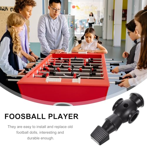 Homoyoyo 4pcs Foosball Men Replacement, Football Players Parts Foosball Man Table Player Football Machine Accessories - color: Black