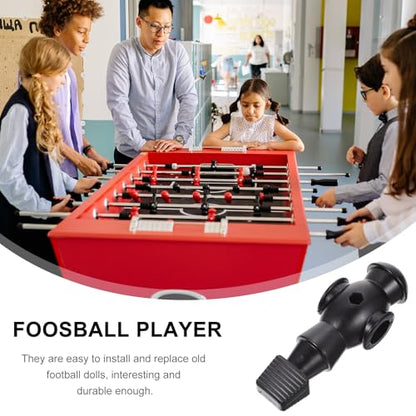 Homoyoyo 4pcs Foosball Men Replacement, Football Players Parts Foosball Man Table Player Football Machine Accessories - color: Black