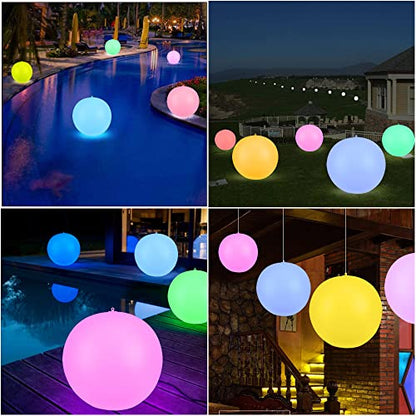 Blibly Solar Floating Pool Lights, 14 inch Solar Powered Color Changing Inflatable LED Glow Ball Light - size: 1Pack