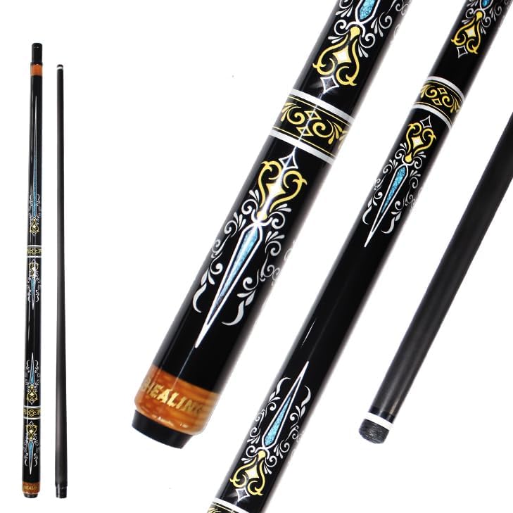 Carbon Fiber Pool Cue – 12.9mm, 14mm and 12.4mm, 2-Piece Billiard Cue Stick for Women/Men, Professional Break Cue for Snooker, 8-Ball, 9-Ball, Home & Club Use - color: Black 4