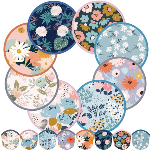 Gejoy 24 Pieces Morandi Style Foldable Fan Handheld Compact Cooling Fans Multi Role Round Fans for Outdoor Games for Women Man Daily Use Festival Wedding Party Favors Decorations Portable, 8 Style - color: Morandi Style