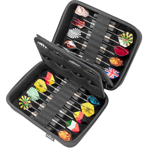 RAIACE Hard Storage Dart Case for 6 Steel Tip or Soft Tip Darts, Dart Carrying Case for Dart Tips, Shafts and Flights. (Case Only, Not Include the Darts)