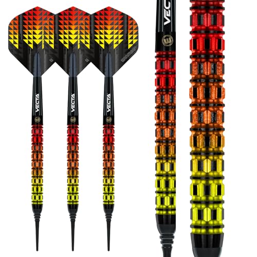Winmau Darts Callisto Series 90% Professional Tungsten Soft Tip Darts Set with Dart Flights and Dart Shafts (Stems) - Available in 18g Weight and Three Styles - size: 20, style: 2