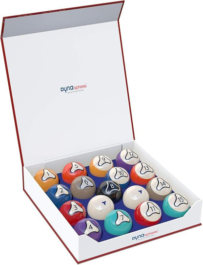 Dynasphere Platinum 2-1/4 in. Belgian Billiards Pool Balls Set w/Racks