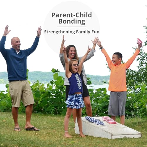 Regulation Cornhole Bean Bags: Set of 8 (6"x6"/16oz) Double Stitched 12oz Canvas - Resin Filled & Burst-Resistant 1000+ Tosses - Portable Tote for Backyard Games