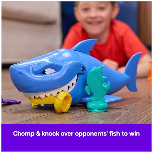 Spin Master Games, Shark Strike, Bowling Game with Wind-Up Jaw-Chomping Action, Easy Activity Toy for Preschoolers, Fun for Kids & Family, 2-4 Players, for Ages 5 & Up