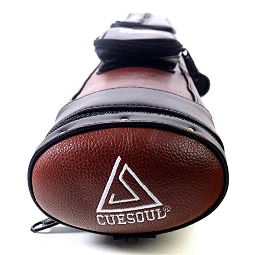 CUESOUL Soocoo Series 2x4/2x2 Hard Pool Cue Case -Holds 2 Cue Butt and 4 Cue Shafts,Four Color Available - color: 2x2-Brown