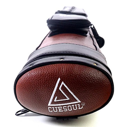 CUESOUL Soocoo Series 2x4/2x2 Hard Pool Cue Case -Holds 2 Cue Butt and 4 Cue Shafts,Four Color Available - color: 2x2-Brown