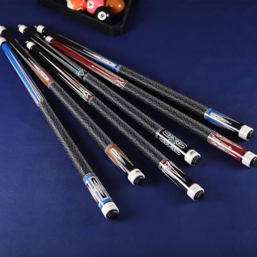 58 inch Canadian Maple Pool Cue Stick 19/20/21 Ounces Available, 13mm Fiber Leather Tip Billiard Cue, Irish Linen Wrap Cues for Beginner, Commercial and Home Entertainment - color: 01