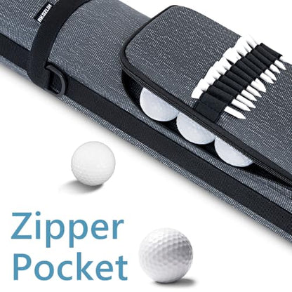 AKOZLIN Lightweight Golf Sunday Bag Golf Travel Carry Bag 3-6 Clubs Foldable Small Golf Bag with Shoulder Strap Black - color: Dark Grey