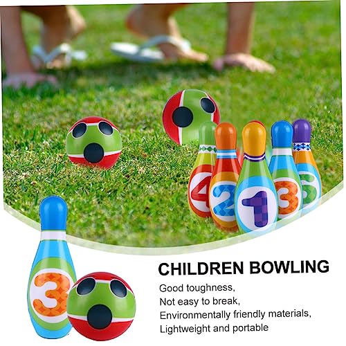 Portable Mini Bowling for Indoor and Outdoor Play Solid PU Pins with Balls Non-Toxic Sports for Family Fun and Educational Development