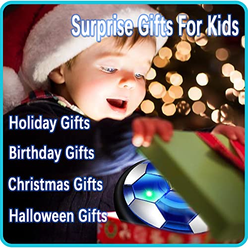 JRD&BS WINL Hover Soccer Ball Toys for Boys Girls Rechargeable Floating Soccer Ball with Led Lights Indoor Air Football Game Birthday Gifts for Kids 3-12 Yr - color: Black