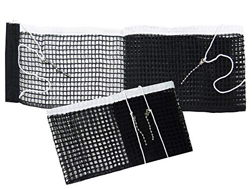 Comesee Ping Pong Nets Replacement, with Chain Tension Table Tennis Nets for Any Table 60 to 72 Inch, 2 Pack Black