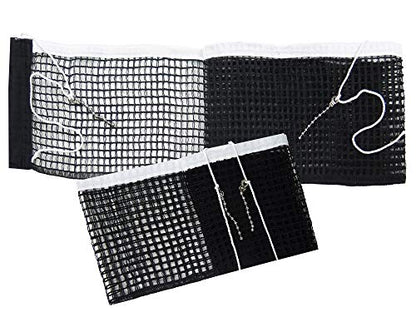 Comesee Ping Pong Nets Replacement, with Chain Tension Table Tennis Nets for Any Table 60 to 72 Inch, 2 Pack Black