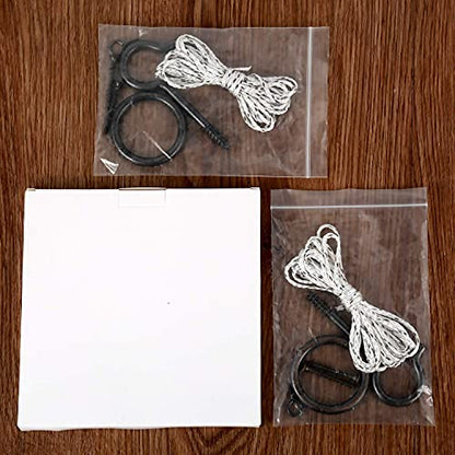 WHQXFDZ 2 Set Hook and Ring Toss Game Hardware Set,Include Nylon String,Mounting Screws,Ring and Iron Hook for DIY Indoor or Outdoor Family Fun(2set)