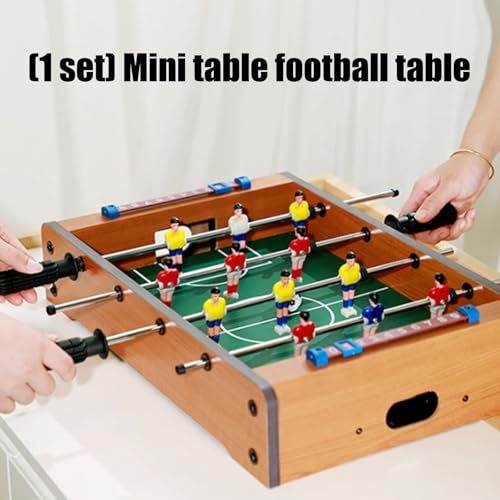 Tiny Foosball Table Easy Assembly Plan Denial Tools Required Quick Arrange Wooden Construction Compact Size Excellent for Telecommute Entertainment Desk Football