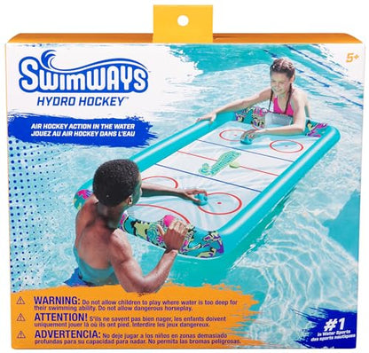 SwimWays Hydro Hockey Inflatable Water Floating Table Hockey Set, Pool Toy for Kids Ages 5+ - color: Inflatable Hockey