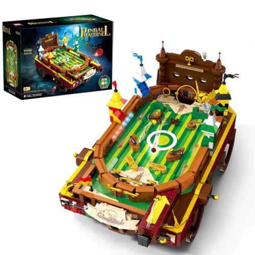 Harry Pinball Machine Building Sets for Adults, Motorized Arcade Board Game with LED Lights, Tabletop Gift Ideas for Movie Fans (2240pcs) - style: Harry Arcade Machine