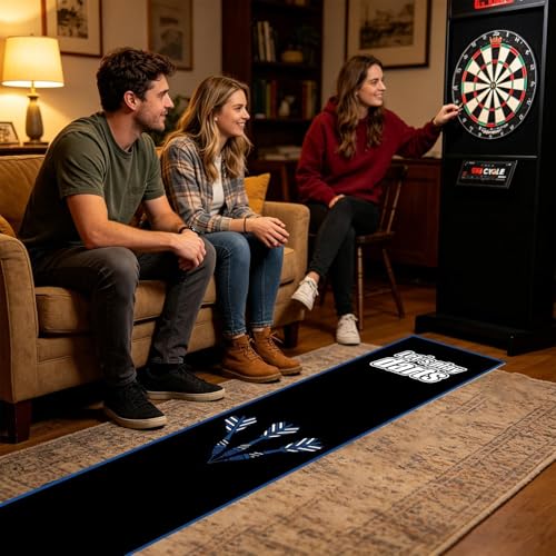 Dart Board Mat, Floor Protection Portable with Throw Line, Dart Oche Mat, for Recreation Center Sports Club Basement Entertainment Area Garage Dormitory - size: B