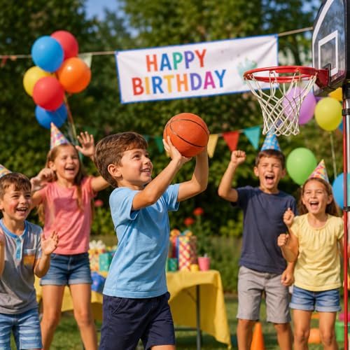 The Dreidel Company 7" Mini Rubber Basketball for Kids – Size 3 Youth Indoor Outdoor Basketball with Easy Grip Pebbled Texture for Mini Hoops, Toddlers and Beginner Ballers - size: 2-Pack