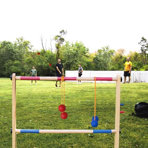 16PCS Ladder Ball Set Ladder Toss Balls Replacement Balls with Storage Bag for Toss Match (Red Blue Green Orange)