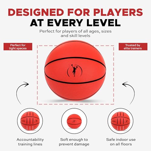 Portable Basketball Footwork Training Mat & SafeBounce System | At-Home Skill Training for Ball Handling, Footwork & Control | Includes DrillMat Outdoor, Regulation & Mini Trainer Balls