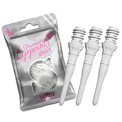 L-style Premium Lippoint - Soft Tip Dart Points - Short Length - color: White