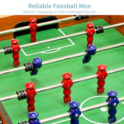 OMISTAR 26 Pcs Foosball Men, Resin Foosball Replacement Parts, Table Soccer Player Set for Tournament Foosball, 13 Red and 13 Blue