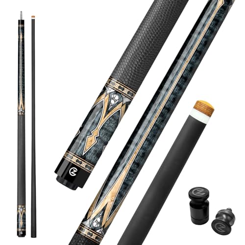 Z LUK Carbon Fiber Pool Cue Stick, Low Deflection Billiard Cue Sticks 12.5mm Tip, Professional Pool Stick for Adults with 3/8-8 Stainless Steel Joint - color: Shadow Serpent