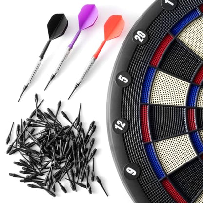 2BA Thread Plastic Tip Dart Points, Darts Plastic Tip, Soft Tip Darts - color: Black