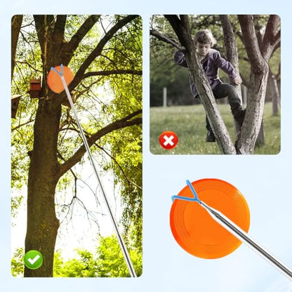 Disc Golf Retriever Pole, 16 Feet Telescopic Design with Stainless Steel Frame, Carry Bag,Extendable Golf Accessories Grabber to Retrieve Discs in Water