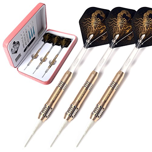 CUESOUL Soft Tip Darts Set Plastic Tip with Dart Case - color: 16g-Brass-Luxury Case-02