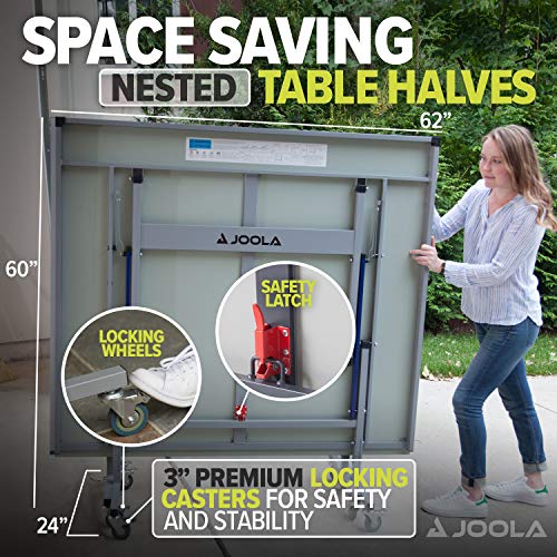 JOOLA NOVA Outdoor Ping Pong Table with Waterproof Table Tennis Net Set - Quick Assembly - All Weather Aluminum Composite Surface - Tournament Quality - Indoor & Outdoor Compatible - style: NOVA DX Outdoor