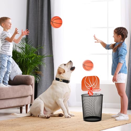 Honoson 3 Sets Indoor Trash Can Basketball Game Set Includes 3 Mini Clip on Basketball Hoop with Backboard 6 Inflatable Ball Pump Office Decompression Toy Birthday Gift Back to School(Fresh) - color: Fresh