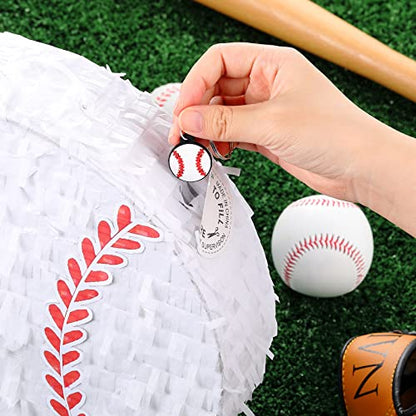 Deekin Small Piñata Baseball Piñata with Stick Blindfold Confetti for Sports Theme Party Decoration Supplies - style: Baseball