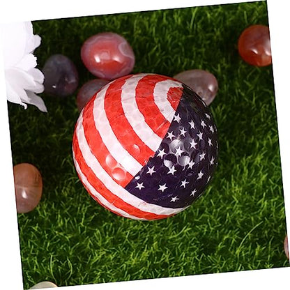 Outanaya Multicolor Practice Ball American Flag Design Durable Training Tool for Beginners for Outdoor Games and Skill Development