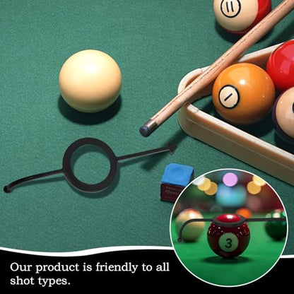 4Pcs Black Billiard Aiming Training Aid, Pool Billiards Table Accessories Supplies Cue Ball Trainer for 2-1/4" Balls Easy to Carry Suitable for Beginners & Billiard Enthusiasts