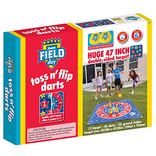 Franklin Sports Toss N Flip Darts - Indoor and Outdoor Game for Kids - Yard Toss Game with Inflatable Red + Blue Darts Included