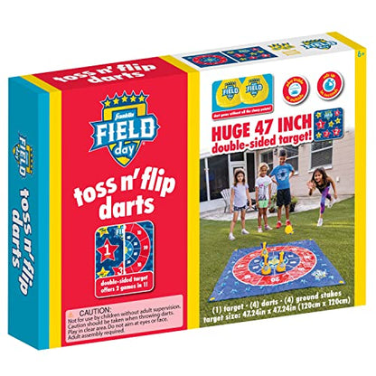 Franklin Sports Toss N Flip Darts - Indoor and Outdoor Game for Kids - Yard Toss Game with Inflatable Red + Blue Darts Included