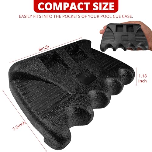 Pool Stick Holder - Heavy Duty Base Pool Cue Holder for Billiards Accessories and Equipment - Portable, Compatible, Easy to Use - Fits in Most Billiard Cases' Pockets (4 Cue Holder)