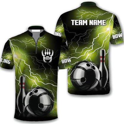GABITA Personalized Bowling Jerseys for Men, Custom Bowling Shirts, Funny Bowling Shirts Gift for Bowler Team Player - color: A14