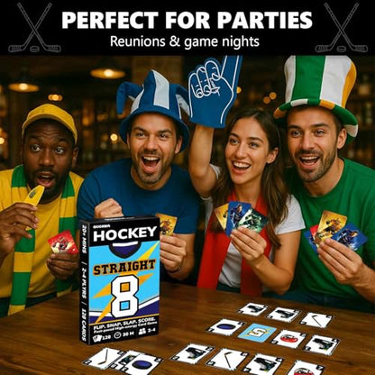 QUOKKA Hockey & Baseball Card Game Set – 2 Sports Games for Kids & Adults