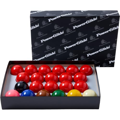 PowerGlide 22 Ball Snooker Set | 15 Reds | Tournament | 2" or 2 1/16" Diameter | Boxed - size: 2" (51 mm), style: Standard