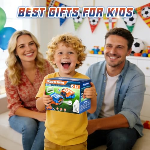 Remote Control Battle Robots Soccer Robot Game Set for Kids, 2-Player RC Football Robots Table Game with 2 Balls & 2 Goals, Fighting Robot STEM Toy Birthday Gift for Boys and Girls Age 5 & Up