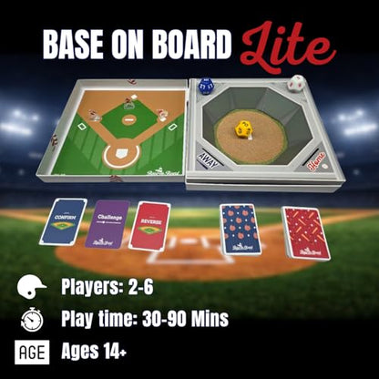 [Base on Board Lite] Realistic Baseball Tabletop Board Game, Dedicated Mobile App Integration, 3 Twelve-Sided Dice, 86 Strategy Cards, for Stove League Season, for Baseball Fans, for Ages 12+