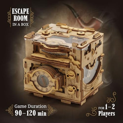 iDventure Cluebox PRO - Sherlock's Camera - Escape Room Game - sequential Puzzle Box - 3D Wooden Puzzle for Adults - Brain Teaser - Birthday Gift Gadget for Men and Women - Money Box - color: Camera of Sherlock Holmes