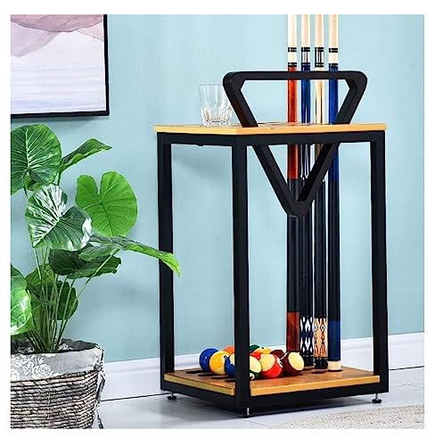 Pool Stick Holder Pool Cues Racks FreeStanding Solid Wood Rack Holds Up to 8 Cues Snooker Cue Rack Billiard Room Pool Hall